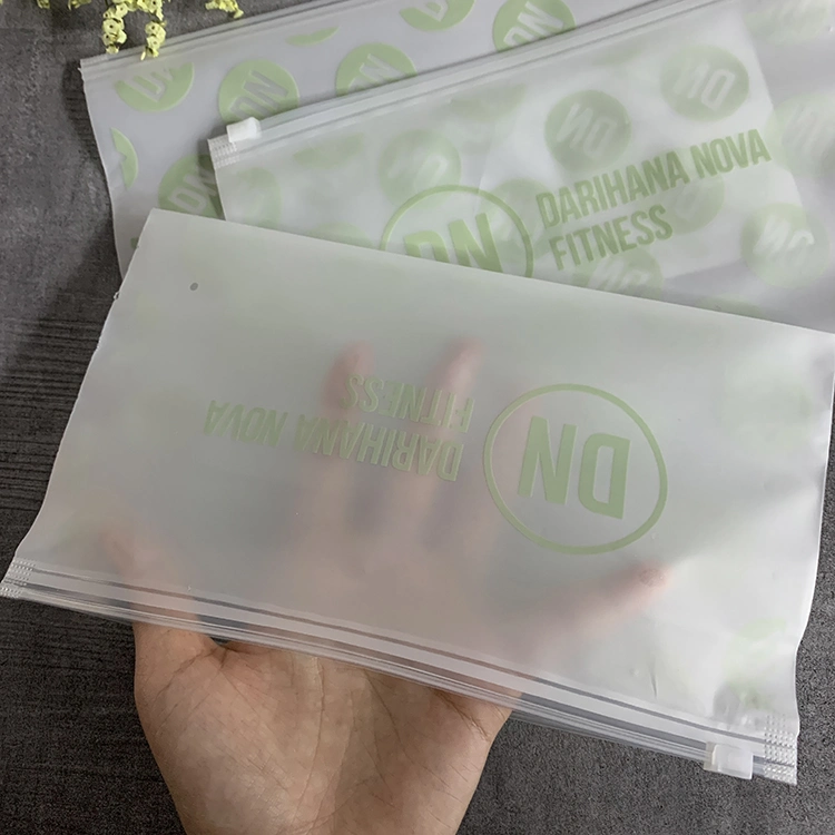 Frosted Slider PVC Zipper Bags Wholesale Plastic Transparent Matt Ziplock Cloth Bag