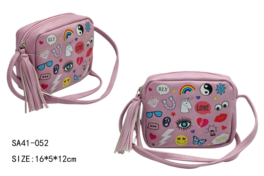 The New Style Fashion Small Candy Color PVC and PU Crossbody Bag Girl Kids Jelly Purse Handbag