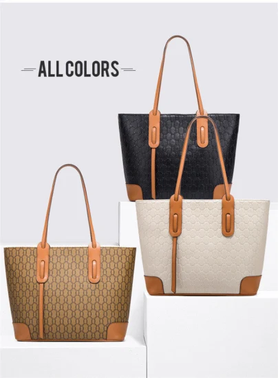 Handbag Manufacturer, PU Leather Tote Bag PU PVC Women Bag Fashion Lady Handbag