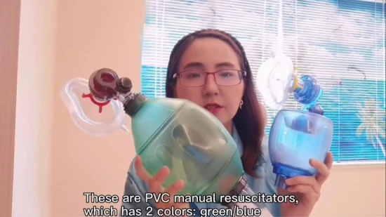 PVC Manual Resuscitator Factory PVC Ambu Bag Factory with CE FDA Ambu Bag for Adult Pediatric Infant Size